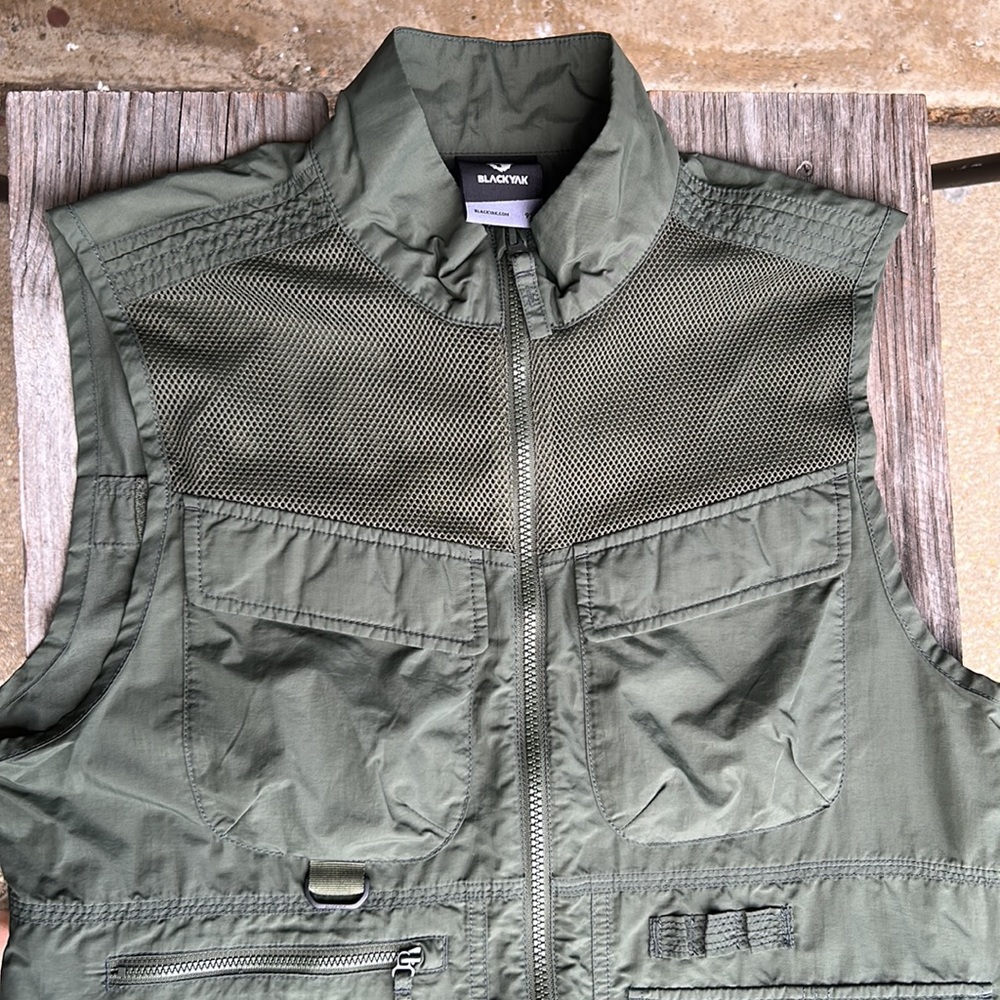 Vest stylish functional multi purpose utility pockets velcro mesh high quality - Picture 12 of 14